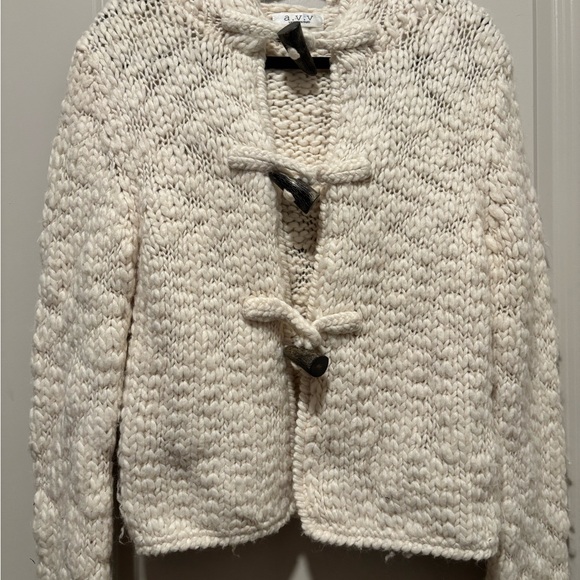 A.V.V Michel Klein Paris Sweaters - Chunky Knit Toggle Sweater